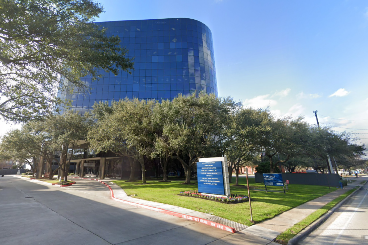 A picture of the building of the Spanish Consulate in Houston